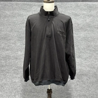 Sudadera de golf Jos A Bank Leadbetter para hombre 2XL negra cuarto cremallera polar pulóver Foto 1 de 4
