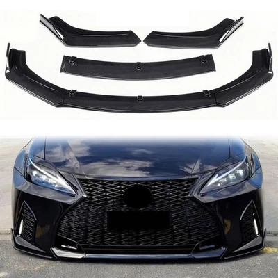 Kit de alerón de cuerpo de parachoques delantero para 14-16 Lexus IS250 IS350 F-Sport brillo negro Foto 1 de 4