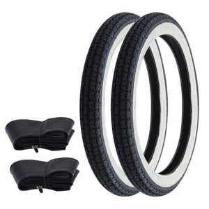 2 Weißwandreifen Schlauch Set 2.25-16 Zoll Kenda K252 für Zündapp Hercules Kreid - Bild 1 von 4