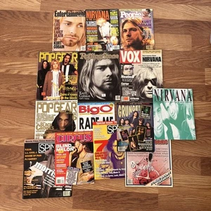14 RARE Nirvana Magazines Lot Guitar SPIN Popgear Vox Stone Grunge Circus 90s - Picture 1 of 8