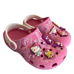 Crocs x Hello Kitty and friends classic clogs kids size 10 pink Sanrio character - Picture 1 of 15