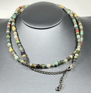 Carolyn Pollack Necklace Multicolor Stone Sterling Relios 36" Long Southwest - Picture 1 of 21