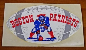 Calcomanía de fútbol americano rara de los Boston Patriots de los años 60 - Imagen 1 de 2