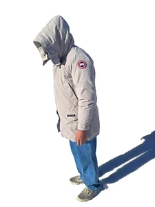 Canada Goose Men's Langford Fusion Parka Jacket, Limestone (Beige) - Picture 1 of 16