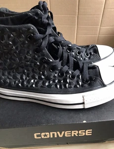 Converse Chuck Taylor All Star Black Rhinestone High Top UK 5 VGC Sneakers - Picture 1 of 13