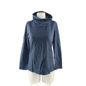 NWT KAREN SCOTT Fall Winter Funnel Neck Top XS(0-2) Blue Cotton Blend Pullover - Picture 1 of 11