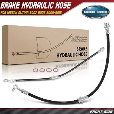 2x Manguera hidráulica de freno lateral conductor delantero y pasajero para Nissan Altima 2007-2013 Foto 1 de 4