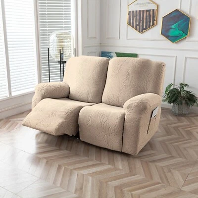 Funda de sofá reclinable Loveseat fundas elásticas funda de sofá para 2 asientos reclinables Foto 1 de 4