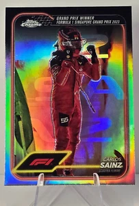 2024 Topps Chrome Carlos Sainz Refractor #147 F1 Ferrari Parallel - Picture 1 of 2
