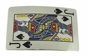 Jack Of Spades Belt Buckle Playing Card Gambling Gambler Casino Las Vegas N New - Picture 1 of 2