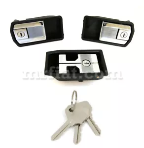 Fiat X1/9 Side Chrome Door Handle Set 3 Pcs New - Foto 1 di 1