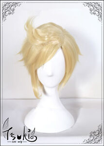 Final Fantasy FF 15 XV Prompto Argentum Cosplay Kostüme Gold Perücke wig Neu PS4