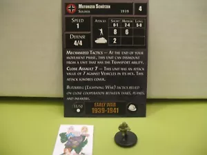 =Axis & Allies Miniatures EARLY WAR Motorized Schutzen with card 33/50= - Picture 1 of 1