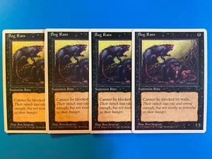 MTG 4x Bog Rats Chronicles OLD SCHOOL Pauper Magic the Gathering Card x4 NM - Picture 1 of 1