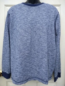 Tommy Hilfiger Long Sleeve Pullover blue/white Cotton Men's Shirt Large - Picture 1 of 12