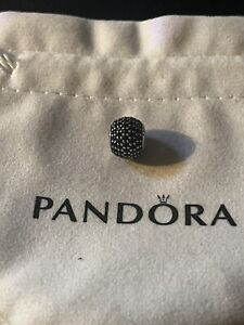 Pandora Sterling Silver Black CZ Pave Lights Charm #791051NCK