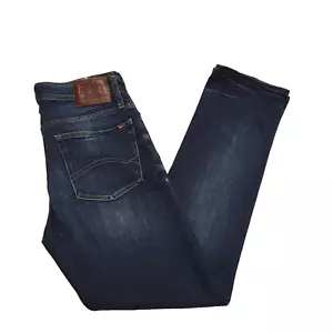 Tommy Hilfiger Dark Blue Straight Zipped Denim Jeans Men's M W32 L32 K846 - Picture 1 of 8