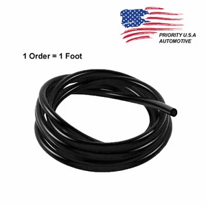 10mm 3/8" Black Vacuum Silicone Hose Racing Line Pipe Tube 1 Foot Per Order - Picture 1 of 1