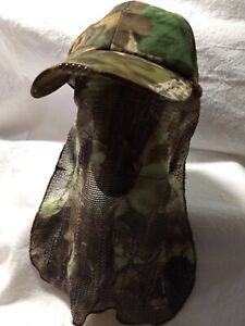 Hunters Special Camouflage Cap With Face Cover & 5 LED flashlight on visor. NEW!