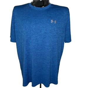 UNDER ARMOUR Shirt Herren XXL Blau Tee Workout HeatGear Feuchtigkeitsableitend Gym UA - Bild 1 von 7