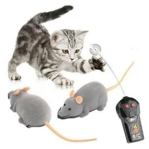 Funny Cat Electric Toy Wireless Remote Control Simulation Mouse with Pink Ear - Picture 1 of 7