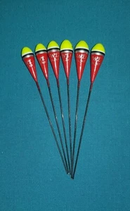 6 x Assorted High Quality Pole Fishing Floats (Pack 338Y6) - Picture 1 of 1