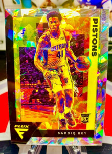 2020-21 Saddiq Bey Panini Flux Silver Cracked Ice Prizm Rookie Card #212