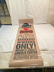 Vtg BIG APPLE CIRCUS Poster Lincoln Center Performing Arts NYC 11.75" by 39.75" - Picture 1 of 7