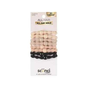 Scunci Beaded No Damage All Day Hold Hair Elastics 8 PCS - Picture 1 of 5