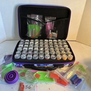 60 Slots Diamond Painting Storage Box With Diamond Beads & Accessories-Used - Picture 1 of 11