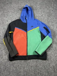 Nike Hoodie Mens Medium Multicolor Tech Fleece Full Zip Colorblock Jacket - Picture 1 of 7