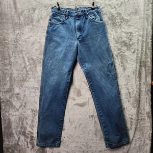 VTG Wrangler 13MWZ Cowboy Cut Jeans 33x34 Men’s Fabric Blue Denim Straight Leg - Picture 1 of 14