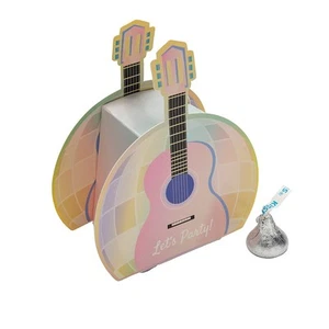 Fun Express Pastel Music Party Cardstock Folding Favor Boxes - 3 3/4" x 4 3/4", - Picture 1 of 1