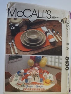 McCalls 8130 Holiday Party Napkin Placemat Sewing Pattern - Picture 1 of 2