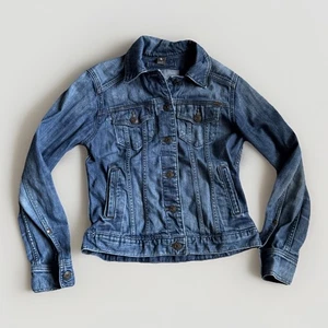 Chaqueta vaquera pequeña con botones Eddie Bauer para mujer - Imagen 1 de 3