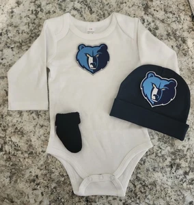  Memphis baby/newborn clothes Grizzlies baby gift Memphis basketball baby gift - Picture 1 of 2