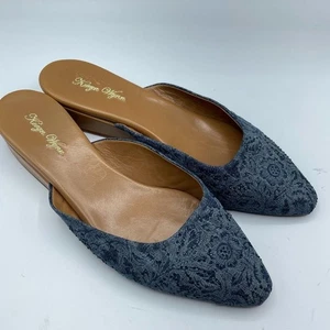 Ballerine Kevyn Wynn blu con perline slip on donna 11 ricamate boho estive piatte - Foto 1 di 9