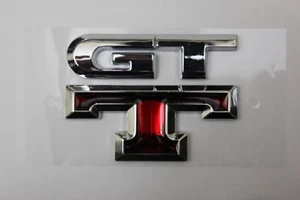 GTT 3D Badge Emblem Silver & Red for Nissan Skyline R32 R33 R34 R35 GT AUS Stock - Foto 1 di 7