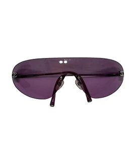 RARE CHANEL VINTAGE PURPLE RIMLESS SHIELD SUNGLASSES, WITH CASE - Picture 1 of 13
