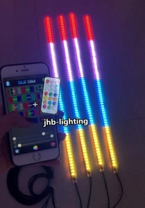 1.4Meters x4PCS  APP+Remote Double Row LEDs Chasing Strips for  17.5" Rim Lights - Imagen 1 de 21