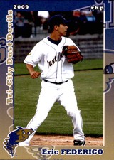 2009 Tri-City Dust Devils Grandstand 7 Eric Federico Stockton California CA Card