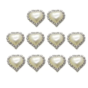 10 PCS Crystal Heart Charms Charms Jewelry Making Heart Pendants - Picture 1 of 12