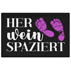 Trendation - Her Wein Spaziert Fussmatte Geschenk Reinweinspaziert Weinliebhaber