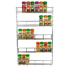 5 Tier Spice Herb Rack Wall Mounted or for Cupboard Door | Large Andrew James