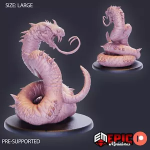 Serpiente de arena gigante Epic Miniatures 6K de resina 32 mm para D&D, juego de rol - Imagen 1 de 1