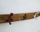 Red, White & Blue patriotic wine barrel stave wall hook