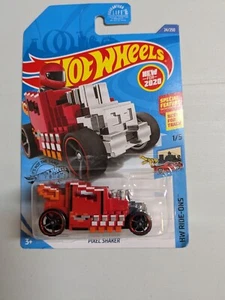 Red Pixel Shaker - 2020 Hot Wheels Ride-Ons Lego Mega Blok New (2) - Picture 1 of 2