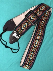 Vtg Gibson ACE Style Coated Metal Buckle Woven Guitar Strap Made in USA New!!! - Picture 1 of 7