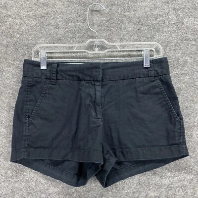 Pantalones Cortos Para Mujer J.Crew 0 Chino Negros Regular Sólidos Frente Plano Informales Algodón Foto 1 de 4