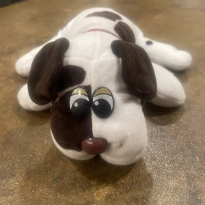 Vintage Pound Puppy '85 Tonka white Brown Spots Stuffed Plush Animal Floppy Ears - Picture 1 of 10
